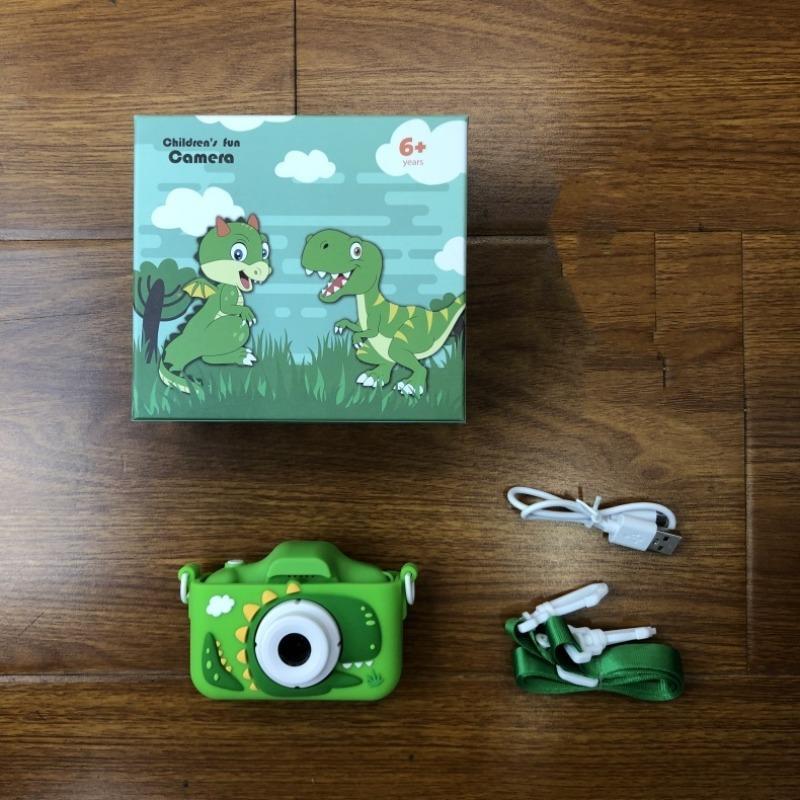 Dinosaur Design Camera, 8X Zoom Camera Toy with Screen Background Change, HD Camera Toy for Boys & Girls, Birthday Gift