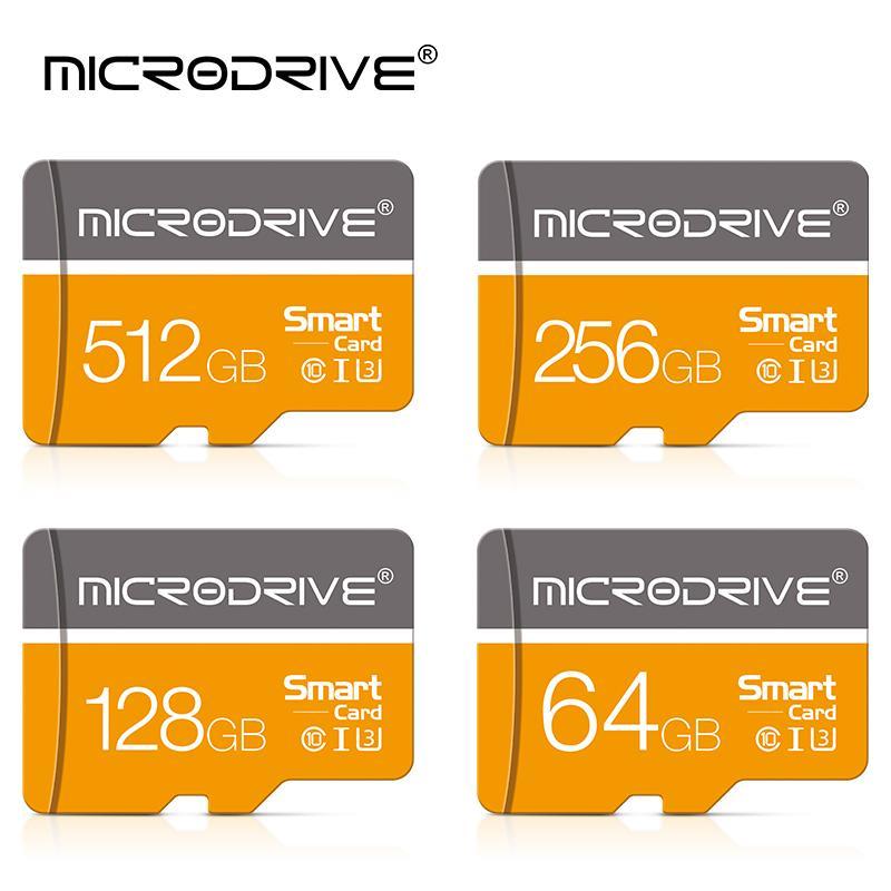 MICRODRIVE Micro SD Card, 1 Count 4GB 8GB 16GB 32GB 64GB 128GB U3 Class 10 Memory Card, Micro SD Card with SD Adapter, Memory Card for Camera, Phone, Computer