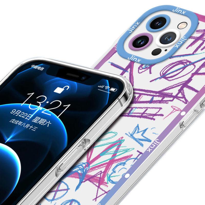 Graffiti Logo Jinxs Phone Case For iPhone 16 15 14 13 12 11 Mini Pro Max X XR XSMax 7 8 Plus SE20 Transparent Cover