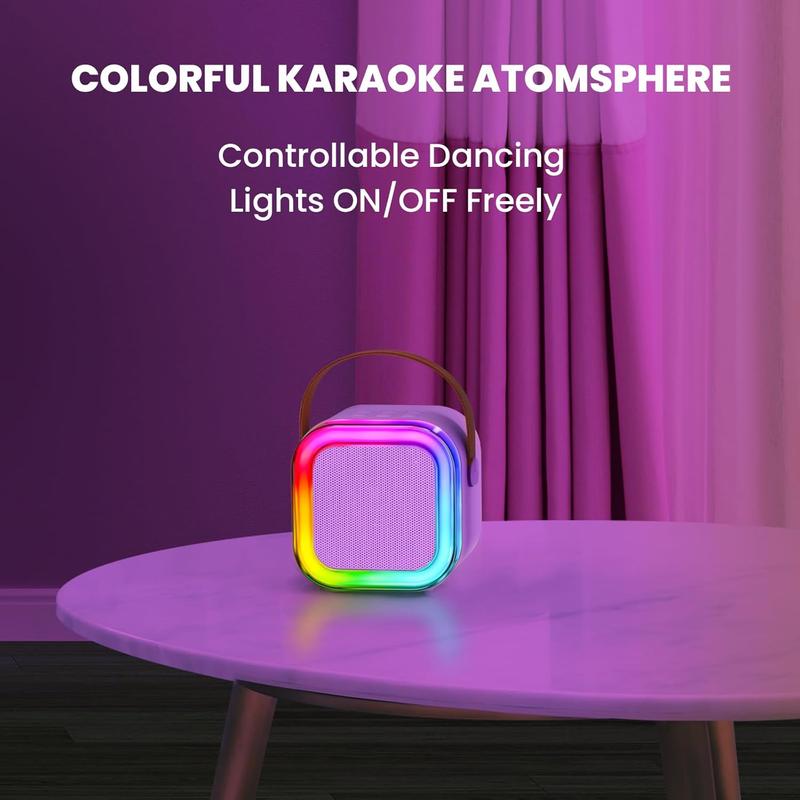 Mini Karaoke Machine for Adults, Karafun Premium with Thousands of Karaoke Songs, Portable Speaker with 2 Wireless Mics, Birthday Gifts Toys for Girls 3-12 Year Old Family Home Party