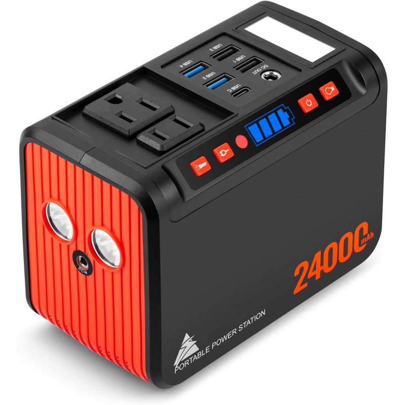 88Wh Portable Power Station. AC DC USB ports. For camping & emergency. No solar panel. Charger Charging