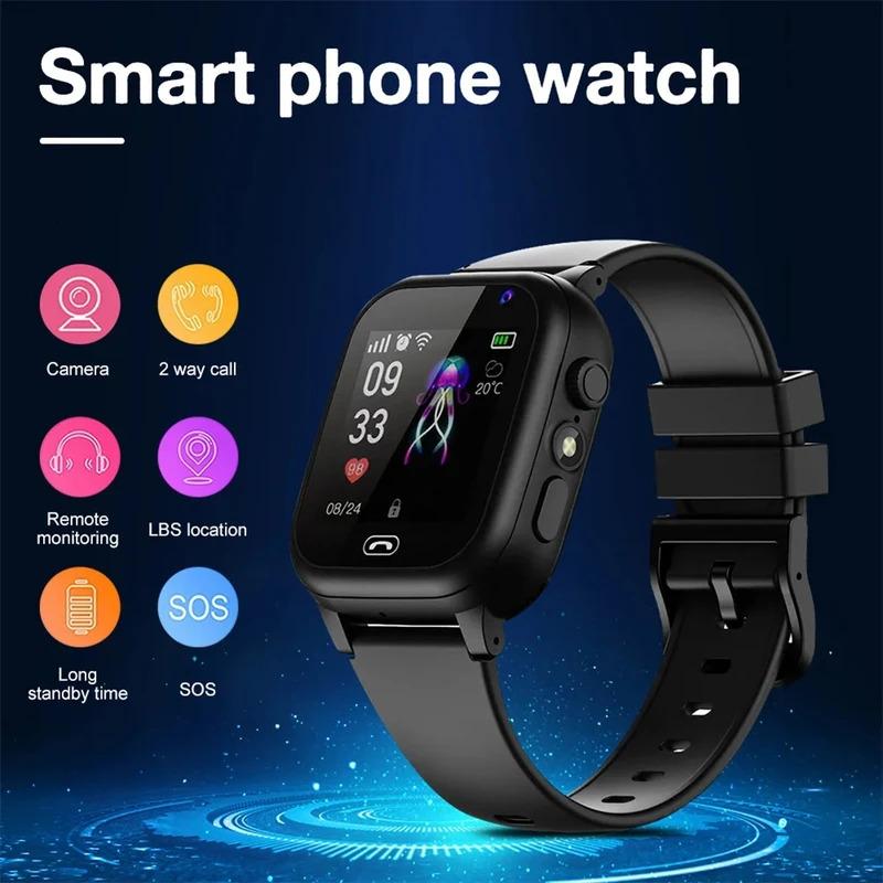 Kids Smart Watch For Children Real Time Positioning Sim Card SOS Phone Call Voice Video Call Footprint Track Waterproof Q15C