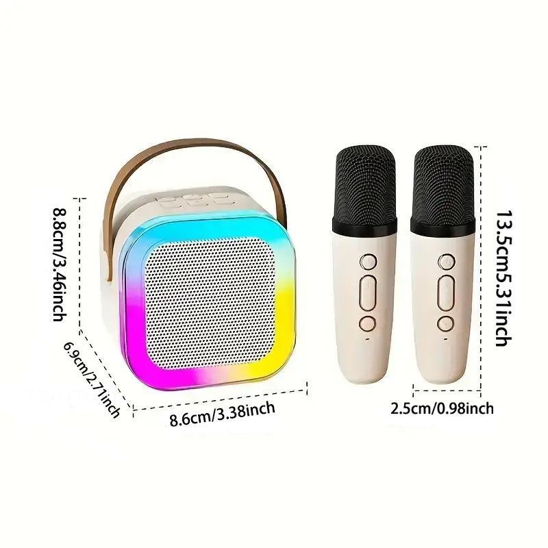 Portable Wireless Speaker with Microphone, Rechargeable Karaoke Machine, Home Karaoke Machine, Portable Handheld Karaoke Mics Speaker Machine for Home Party