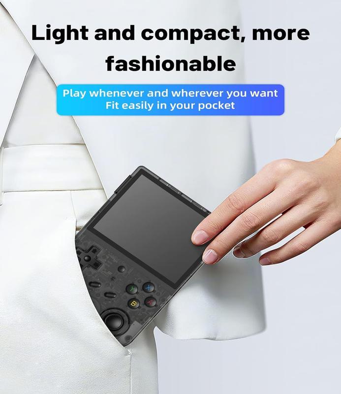 Christmas Surprise, Gift R36S Portable Retro Game Console, Game Room Gadget, 3.5 Inch iPS Screen Retro Game Console, Rechargeable Handheld Game Device with 16000+ Games and 20+ Emulators