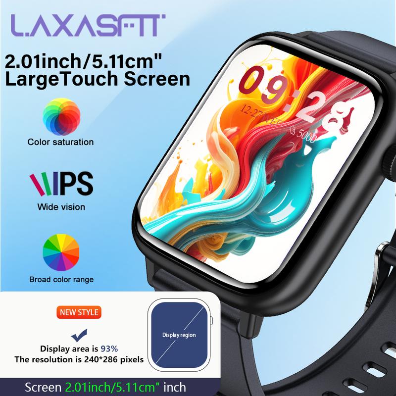 Multi-functional smartwatch for men and women, supports receiving dialing calls 100+ sports modes message alerts, IP68 waterproof, heart rate detection, sleep monitoring, for Android and iPhone, phone watch square fashion affordable  smart