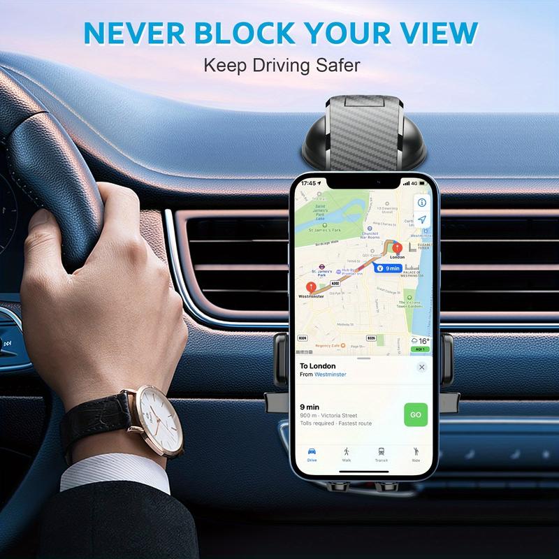 Mobile Phone Holder for Car Dashboard, Upgraded Adjustable Horizontal and Vertical Phone Holder for Car Dashboard Compatible with All Mobile Phones