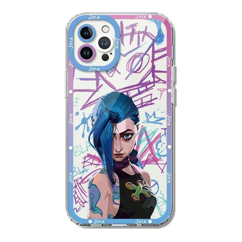 Graffiti Logo Jinxs Phone Case For iPhone 16 15 14 13 12 11 Mini Pro Max X XR XSMax 7 8 Plus SE20 Transparent Cover