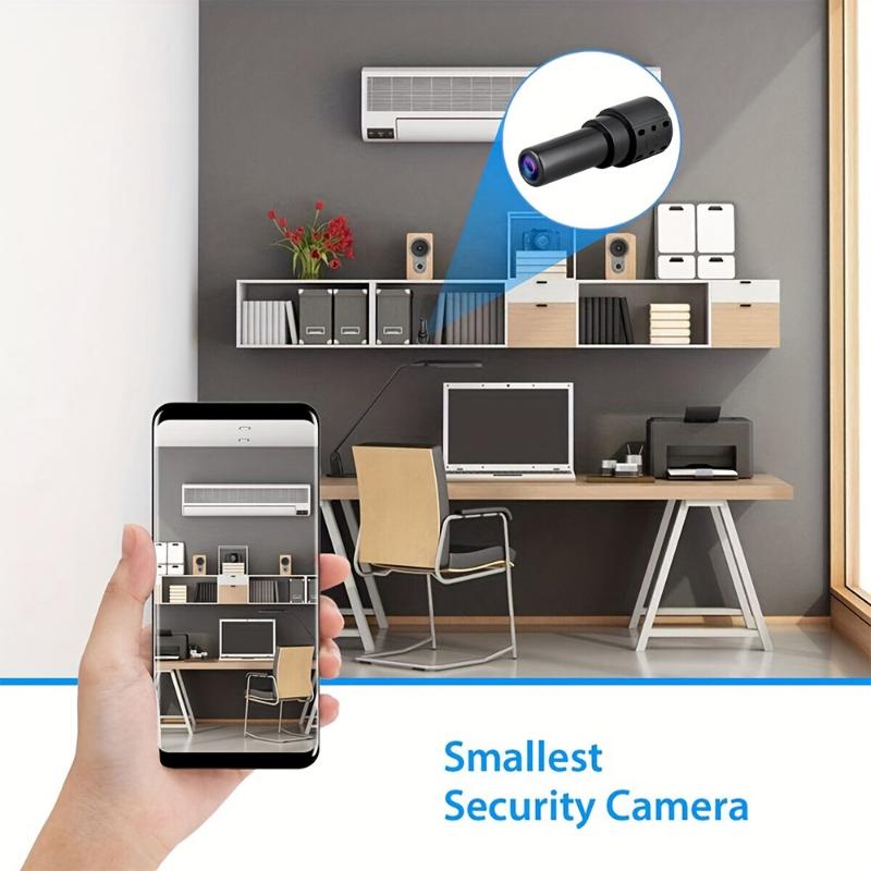 1080P HD Mini Camera with Night Vision, Wi-Fi Connectivity, Motion Detection Alarm, USB Powered, 140 Degree Wide Angle Lens for Home Security, Office Surveillance, and Travel