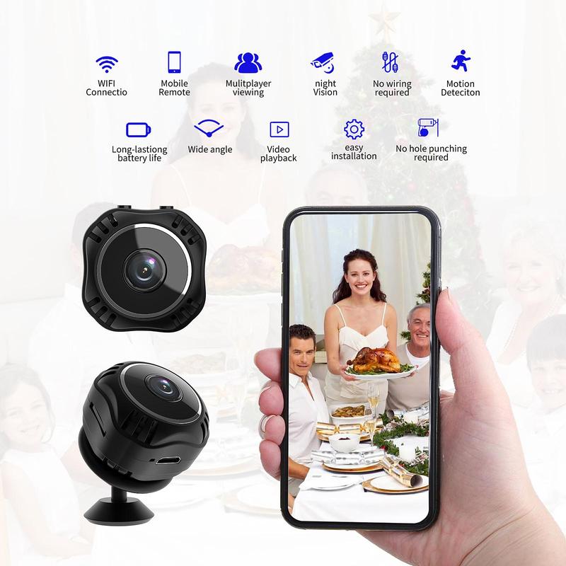 Wireless Camera, USB Rechargeable Smart Wireless Camera with HD Night Vision, Remote APP Real-time Viewing Security Camera