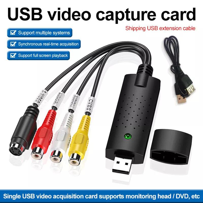 USB 2.0 Audio Video VHS to DVD VCR PC HDD Converter Adapter Digital Capture Card Support Windows 2000，XP   Vista win7  win8  win10