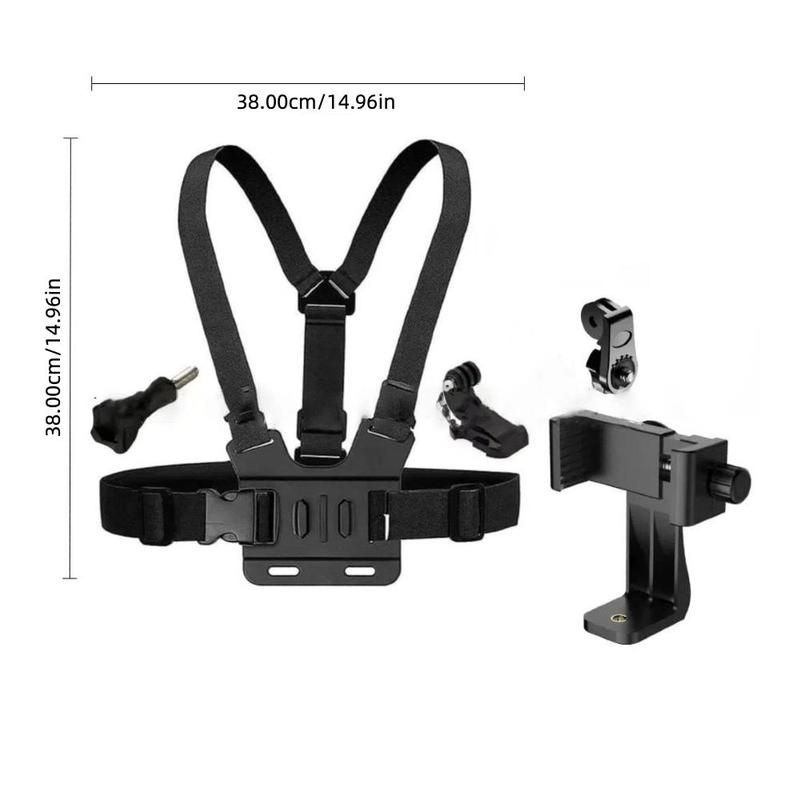 Adjustable Phone Holder with Chest Strap, Phone Mount with Chest Strap, Phone Holder for Sports Camera, Car Interior Accessories for Men