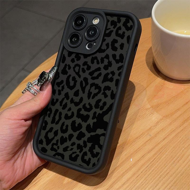 Fashion Leopard-print Pattern Phone Case, Anti-drop Cellphone Protective Case, All-inclusive Shockproof Mobile Phone Cover for iPhone 13 14 15 Pro Max