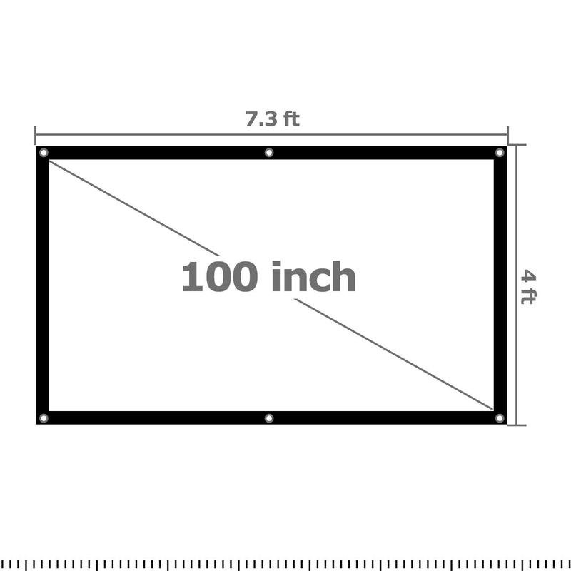 Portable Foldable Projector Screen 16:9 HD Outdoor Home Cinema Theater 3D Movie