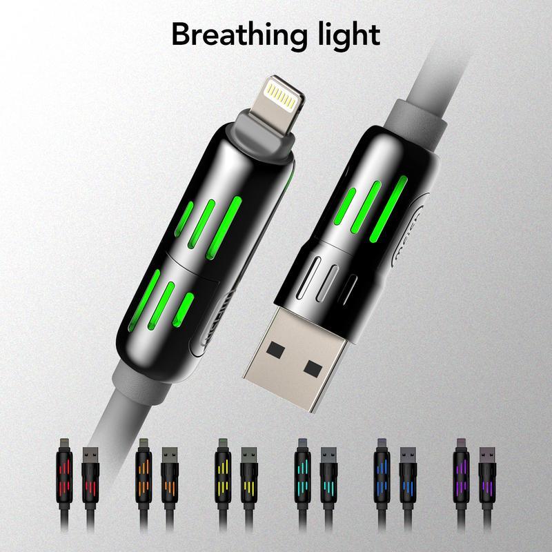 Yuanmi 4-in-1 Multi USB ChargingCable with USBA,Type C, Lightning -MAX 240W Fast Charging &Data Syncfor iPhone 16 15, iPad Pro, Samsung&Laptops