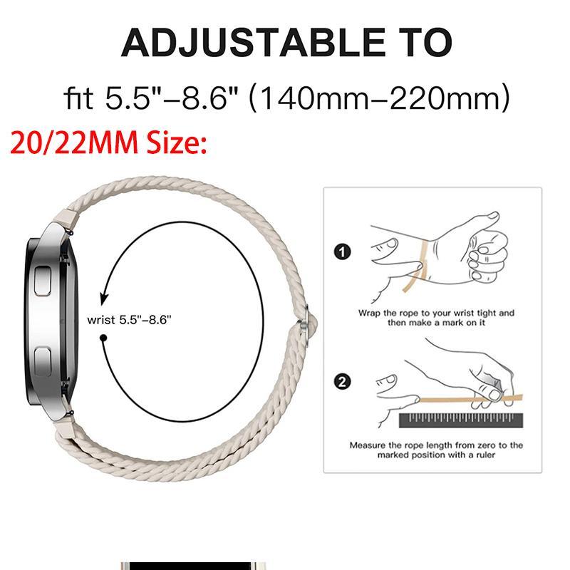 Fashionable Nylon Woven Watch Band (Band Only), Stylish Watch Band for Samsung Galaxy Watch 7 6 5 4, Smart Watch Accessories