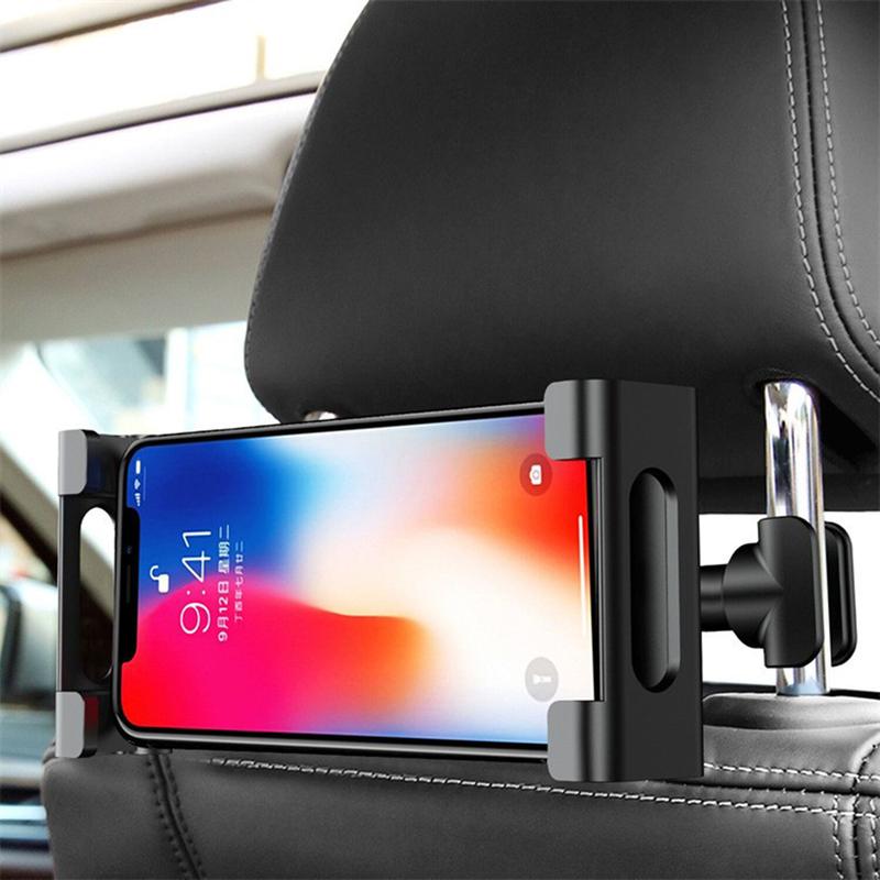 Car Headrest Tablet Stand, Headrest Back Seat Tablet Holder, 360° Rotation Adjustable Foldable, Car Back Seat Mount Phone Holder, Compitible with 5.5~10.2