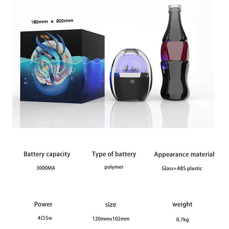 Creative Venom Design Wireless Speaker, USB Rechargeable Bluetooth-compatible Speaker,Music Comes toLife with Dancing Ferrofluid, Universal Desktop Speaker for Home Office