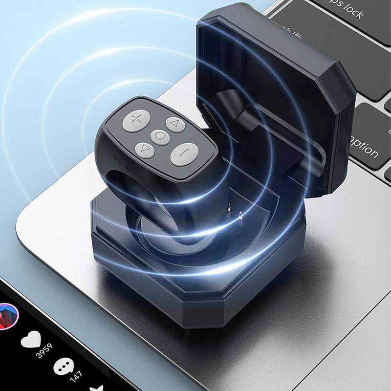 Scrolling Ring for Remote Control for, Page Turner, Camera Video E-book Recording Remote, iPhone, iPad, iOS, Android Selfie Smartphone