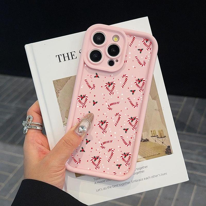 Cute Christmas Themed Phone Case, Decorative Phone Protector Cover, Phone Accessories Compatible with iPhone 11 12 13 14 15 16 Pro Max