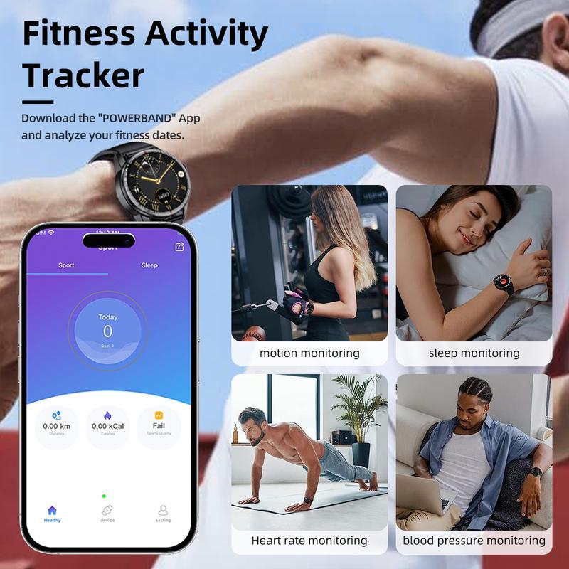 Two-in-One Sport Smart Watch | Bluetooth Calls, Full Touch,Heart Rate Monitor | Multi-Sport Mode, Weather Alerts,for Android iPhone Devices Wearable