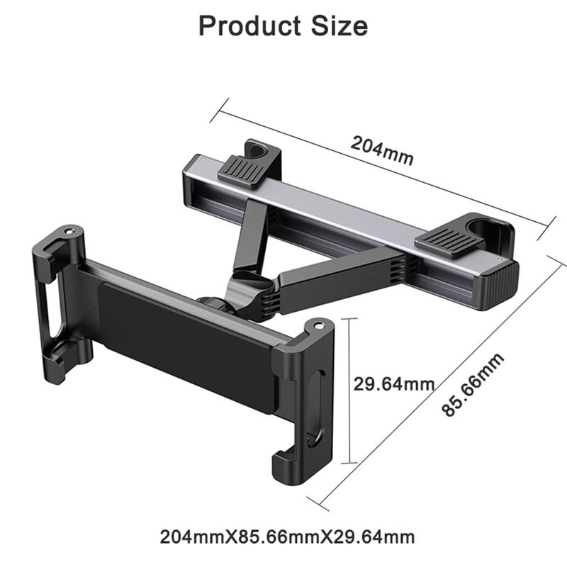 Seat Headrest Tablet Stand Mount Cradle for Rear Passengers, Car Tablet Holder Compatible with All Tables Size 4.7