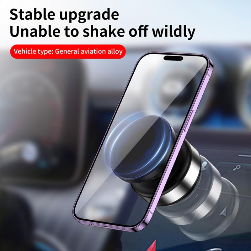 Christmas Gift, 360° Rotatable Car Magnetic Phone Holder, Car Navigation Holder, Vacuum Adsorption & Magnetic Adsorption Double-sided For Windshield and Dashboard, Kitchen,Bedroom, Office, Multifunctional Phone Accessories for iPhone & Android Smartphone