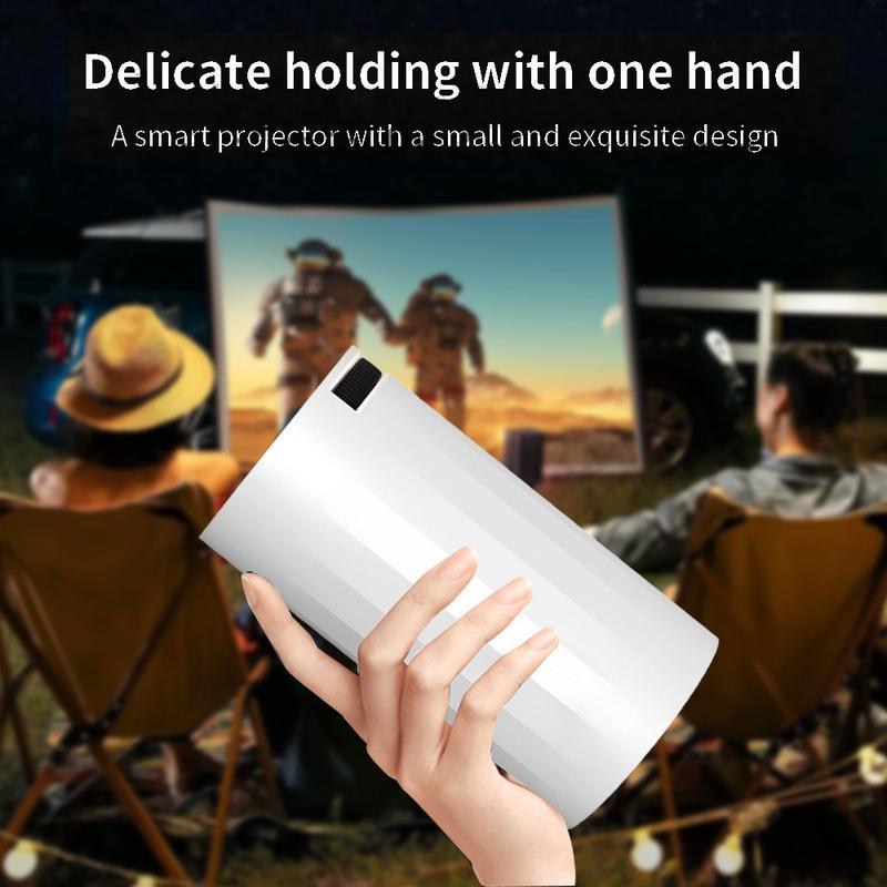 Mini Portable Projector, Christmas presents,4K 1080P Full HD Supported, WiFi6+Bluetooth 5.0,180°Rotatable Outdoor Projector