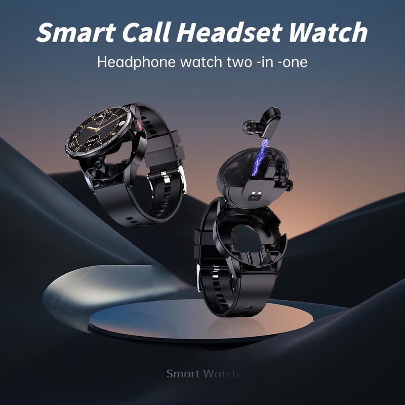 Two-in-One Sport Smart Watch | Bluetooth Calls, Full Touch,Heart Rate Monitor | Multi-Sport Mode, Weather Alerts,for Android iPhone Devices Wearable