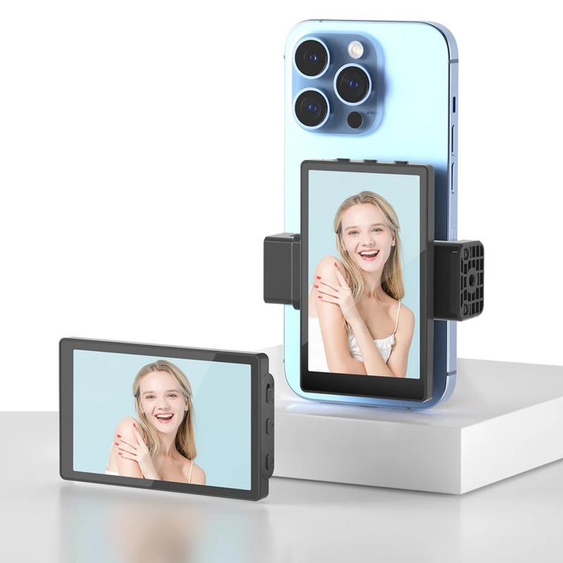 Screen mirror for content phone vlogging Portable Wireless Screen Mirror for iPhone, mirror screen for TikTok, Photgraphy YouTube content creator Selfie Cellphone Smartphone Accessories Stream Tripod Aluminum