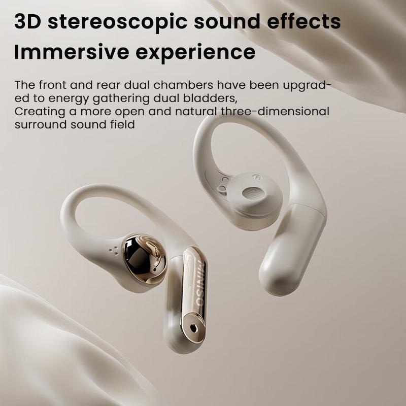 MINISO X81 Open Translation Wireless Bluetooth Headset OWS Ear-hook Sports Earphone Support 148 Languages Real Time Bluetooth Translation Noise Reduction Waterproof HIFI Sound Quality Bag Style Headphones With microphone