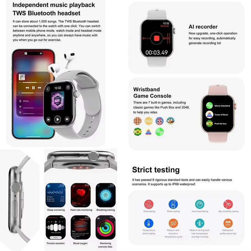 For Apple New Watch 4GB Memory GPS Track Smart Watch Men Watch Series 10 Bluetooth Call NFC Women Smartwatch For IOS Android