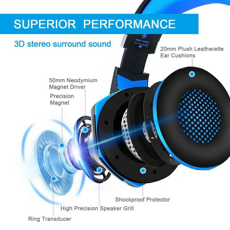 Gaming Headset,Mic Headphones Stereo BassSurround,Wired Pro Gaming Headse,for PC, PS4, PS5, Xbox One and Switch Audio Earphones Headphones Electronic