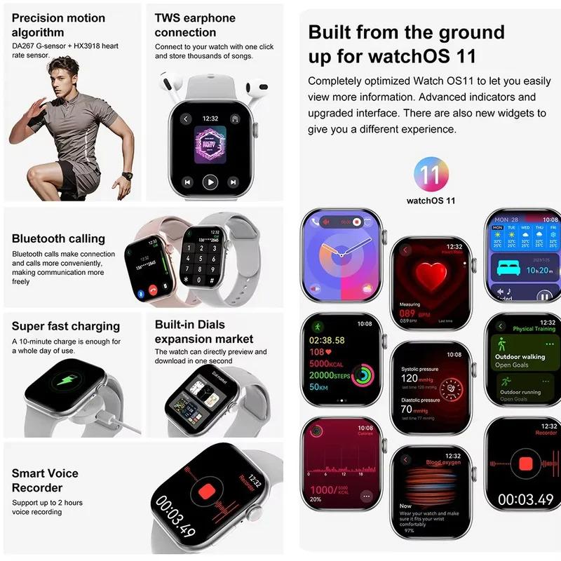 For Apple New Watch 4GB Memory GPS Track Smart Watch Men Watch Series 10 Bluetooth Call NFC Women Smartwatch For IOS Android