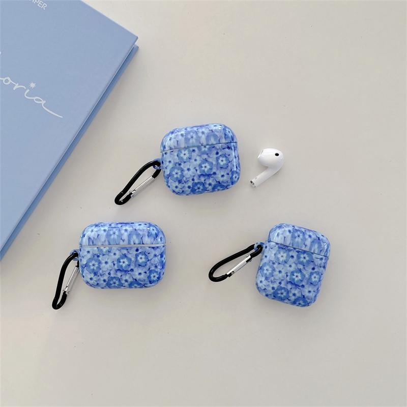 Flower Pattern Headphone Case, 1 Count Decorative Earphone Protector Cover, Earphone Accessories Compatible with AirPods 1 2 3 Pro