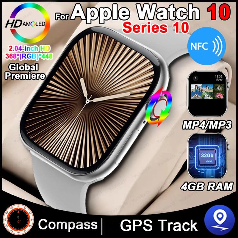 For Apple New Watch 4GB Memory GPS Track Smart Watch Men Watch Series 10 Bluetooth Call NFC Women Smartwatch For IOS Android