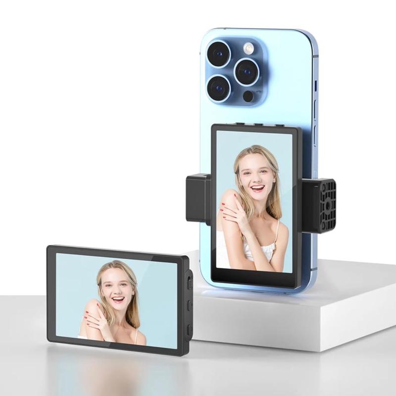 Screen mirror for content phone vlogging Portable Wireless Screen Mirror for iPhone, mirror screen for TikTok, Photgraphy YouTube content creator Selfie Cellphone Smartphone Accessories Stream Tripod Aluminum