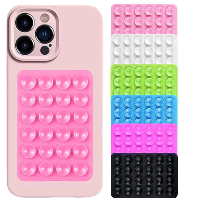 Creative Design Phone Holder, Silicone Suction Phone Case with Adhesive Backing, Multifunctional Phone Accessories