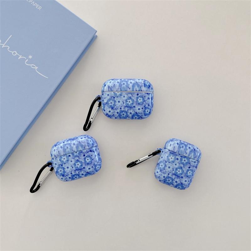 Flower Pattern Headphone Case, 1 Count Decorative Earphone Protector Cover, Earphone Accessories Compatible with AirPods 1 2 3 Pro