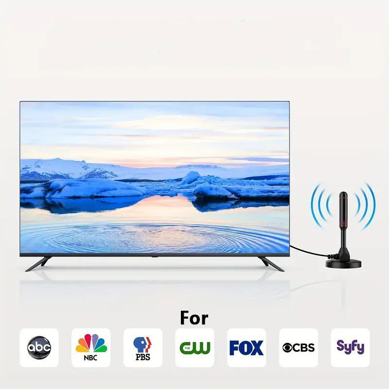 TV Antenna, 18FT Coaxial Cable, Digital TV Indoor Antenna, 360-Degree Reception & Amplifier Signal Booster HD TV Antenna for Fire TV Stick