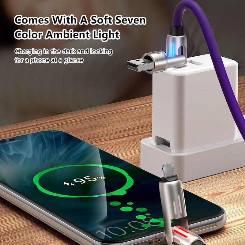 240W 4-in-One USB Charging Cable(+Free Storage Bag), Fast Charging, USB A+TYPE C + Lightning Multi Functional AluminumAlloy, Compatible with iPhone 15 14, SamsungAndroid Phones & Tablets iPad Pro DevicesElectronic