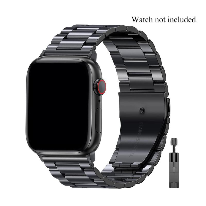 Stainless Steel Watch Band with Tool, Business Watch Band for Apple Watch 49 46 45 44 42 41 40 38mm, Smart Watch Accessories for Men & Women