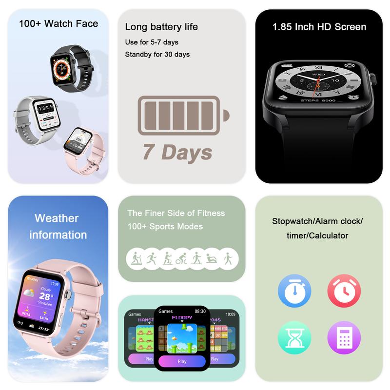 “Christmas” Smartwatch with Talk, Touchscreen Multifunctional Fashion Watch, Wearable Device for iPhone and Android Phones Smartphone Watch Wristwatch