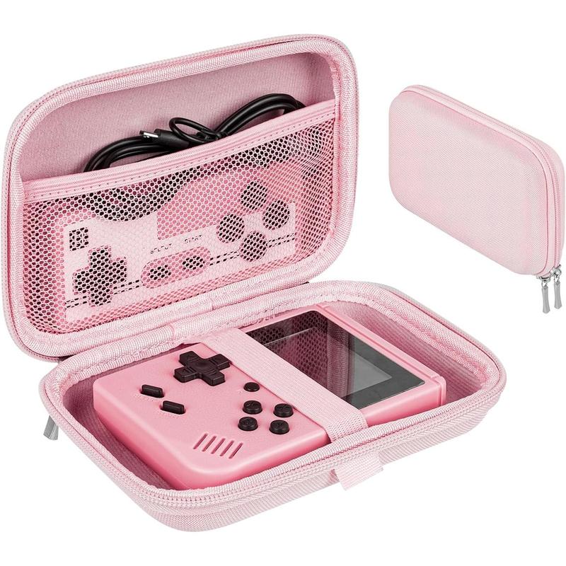 Handheld Game Console Carrying Case, Protective Travel Box for Mini Game Player with Charging, Earplugs, Batteries and Accessories