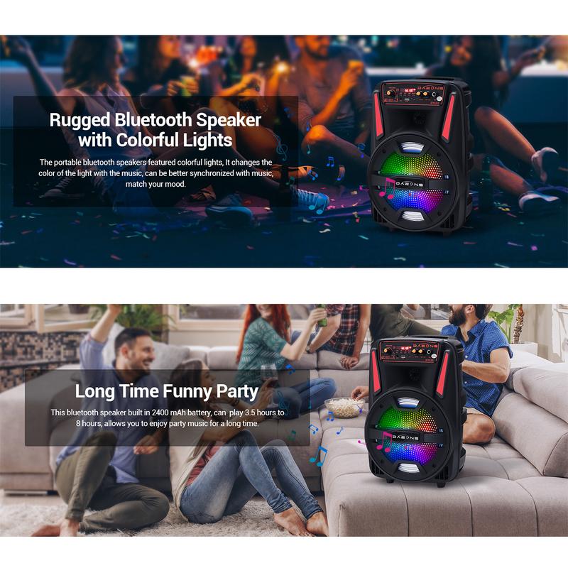 1000W Portable Bluetooth PA Speaker 8