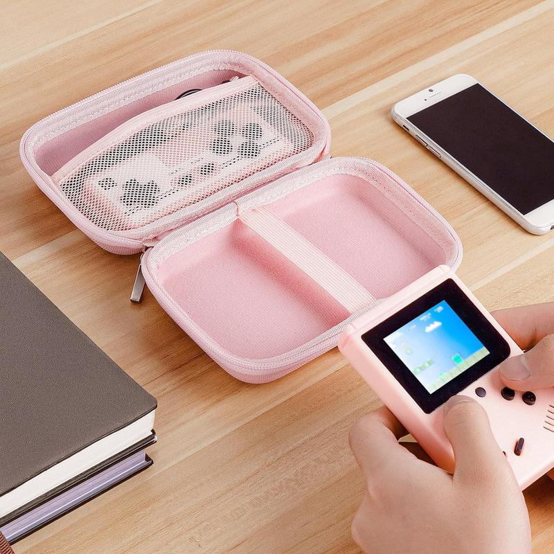 Handheld Game Console Carrying Case, Protective Travel Box for Mini Game Player with Charging, Earplugs, Batteries and Accessories