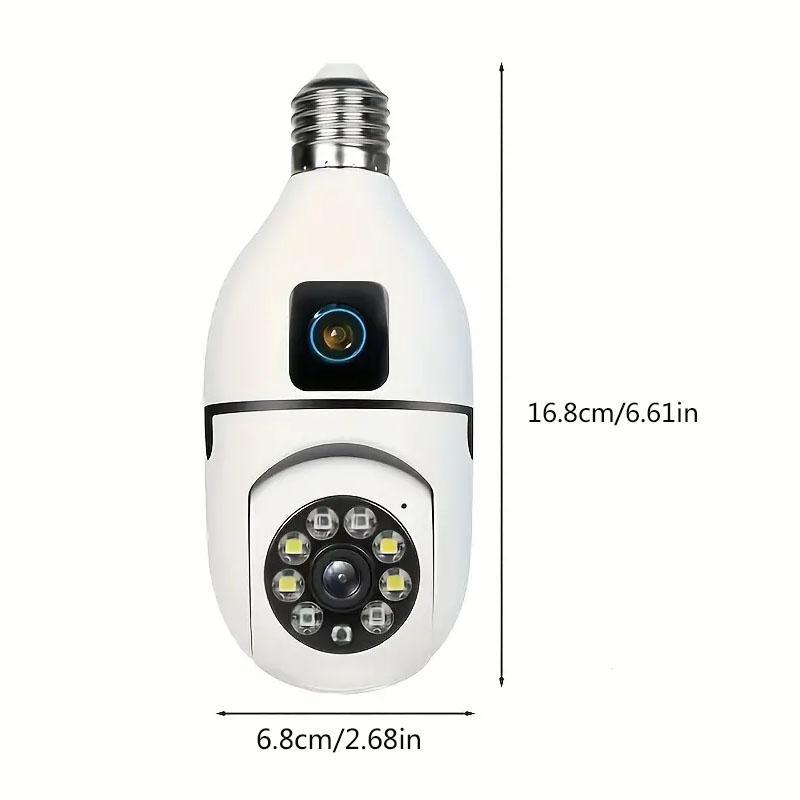 E27 1080P Wireless WiFi Camera, 355° Panoramic Camera with Night Vision, Two-way Voice, AI Human Detection, Pet Camera for Home