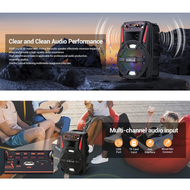 1000W Portable Bluetooth PA Speaker 8