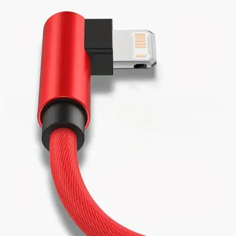 90 Degree USB Cable, Fast Charging Cable, USB Cable for iPhone 14 13 12 11 X 8 7 7Plus 6 6S 5