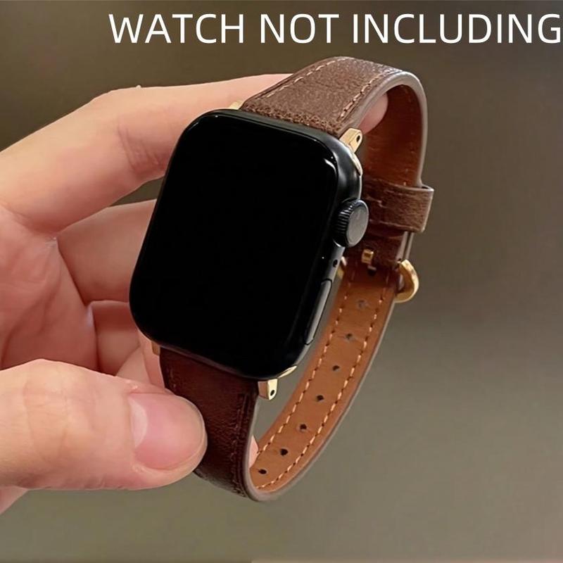 Faux Leather Watch Band, Replacement Smart Watch Band for Apple Watch Ultra S10 9 8 7 6 5 4 3 2 1 SE SE2 Ultra2, Smart Watch Accessories