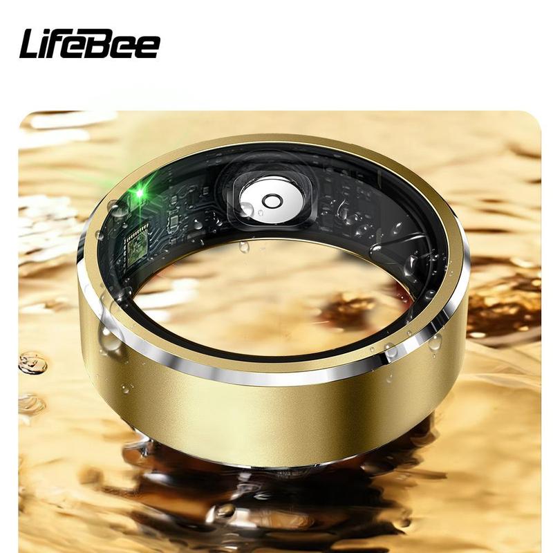 LIFEBEE Smart Ring with Charging Case, 1 Count Portable Fitness Tracker, Multipurpose Wearable Ring for Phone Camera Control